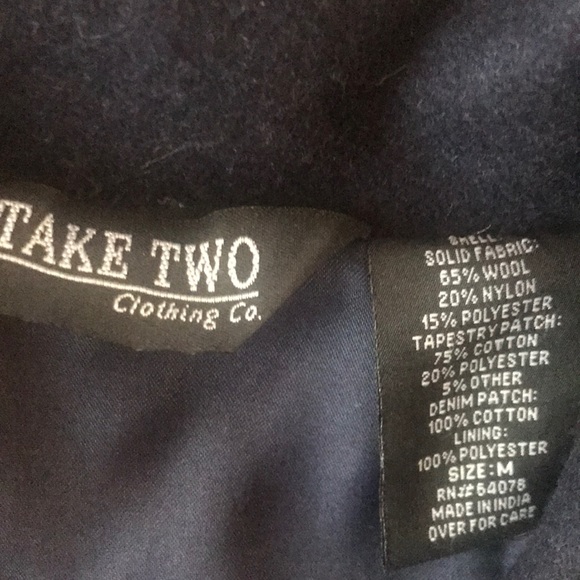 Wool/Denim/Tapestry patchwork & embroidered jacket - Picture 4 of 4